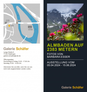 Galerie Schäfer - Ausstellung Barbara Esser - Almbaden